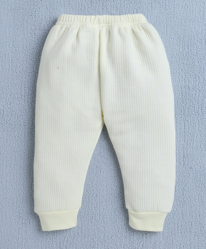 Boys Cotton Blend Solid Thermal Jabla & Jogger Set - Yellow