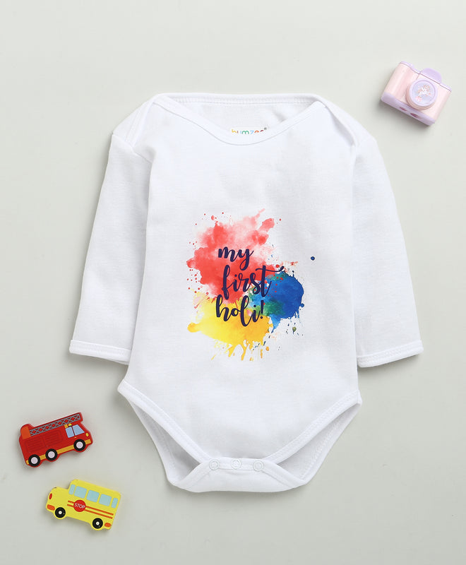 Unisex 100% Cotton nan Bodysuit - White