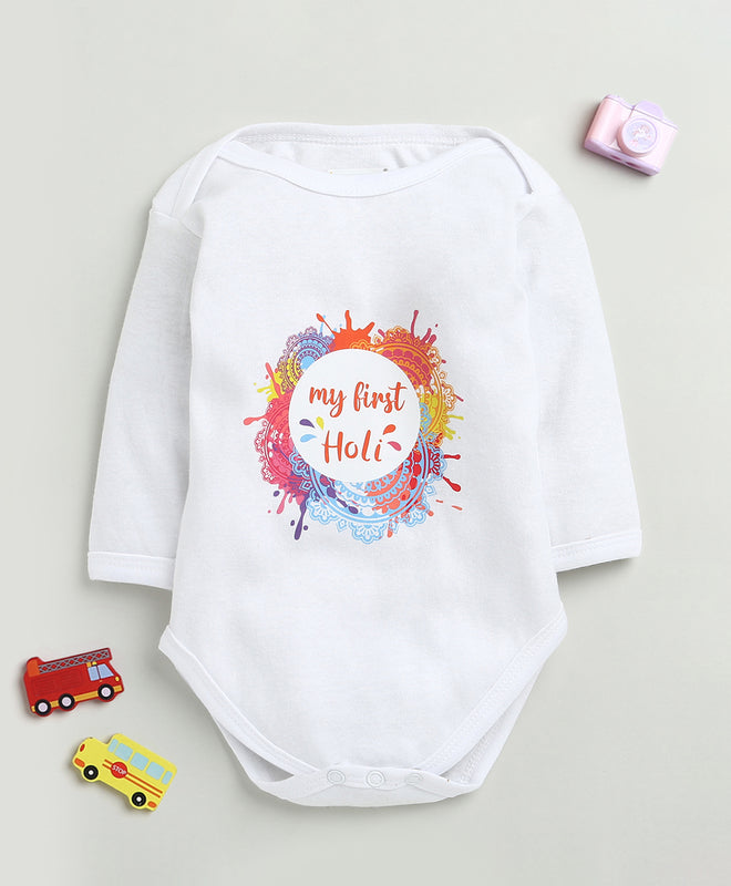 Unisex 100% Cotton nan Bodysuit - White