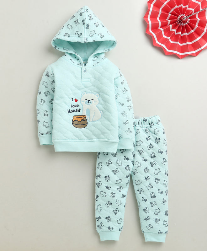 Boys Polyfill Animal Winter Set - Mint Green