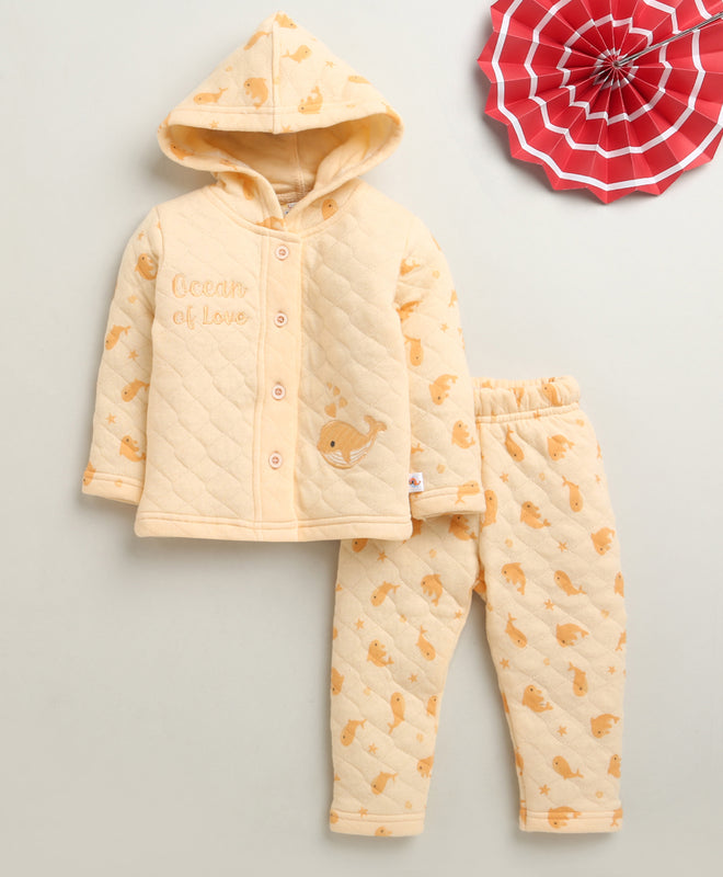 Girls Polyfill Animal Winter Set - Peach