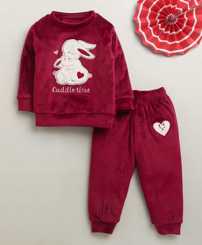 Boys Polyester Animal Winter Set - Maroon