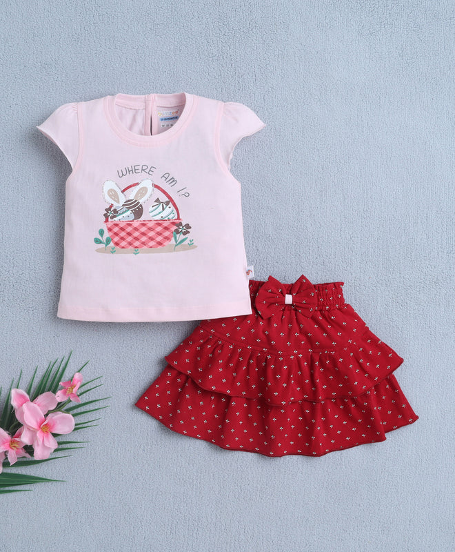 Soft Cotton Top & Skirt Set – Easy Everyday Outfit for Girls | Bumzee