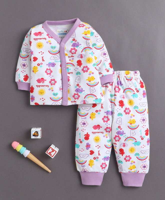 Soft Cotton Jabla & Pyjama Set – Easy Everyday Outfit for Girls | Bumzee