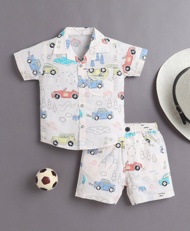 Soft Cotton Shirt & Short Set – Easy Everyday Outfit for Boys | Bumzee