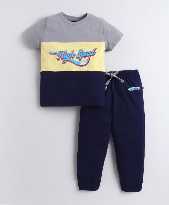 Soft Cotton T-Shirt & Pyjama Set – Easy Everyday Outfit for Boys | Bumzee