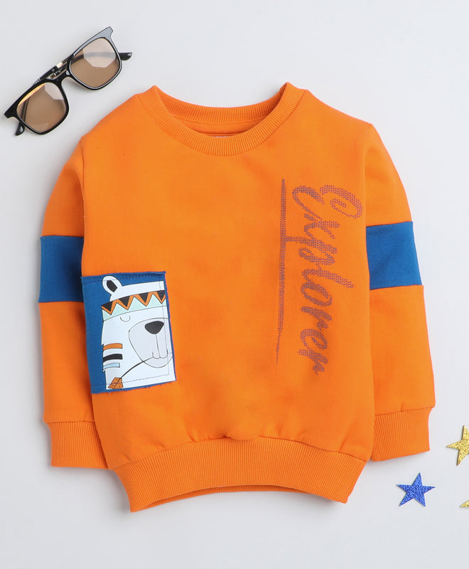 Boys 100% Cotton NA Sweatshirt - Orange