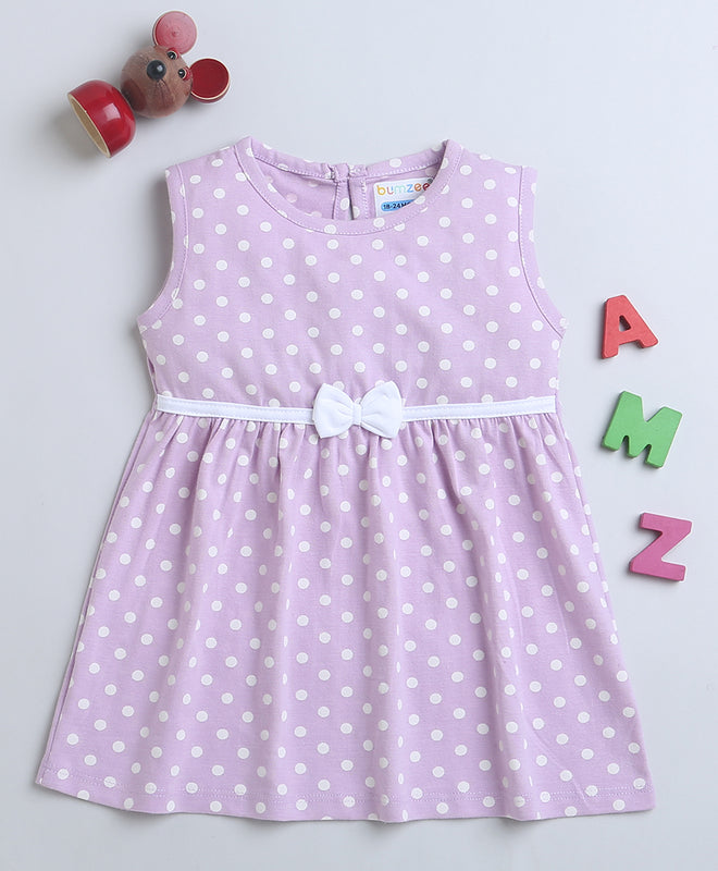 Lavender Girls Sleeveless Frock