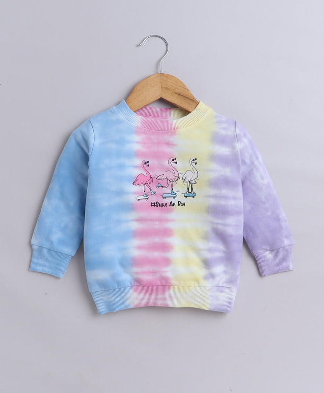 Girls French Terry Ostrich Sweatshirt - Multi