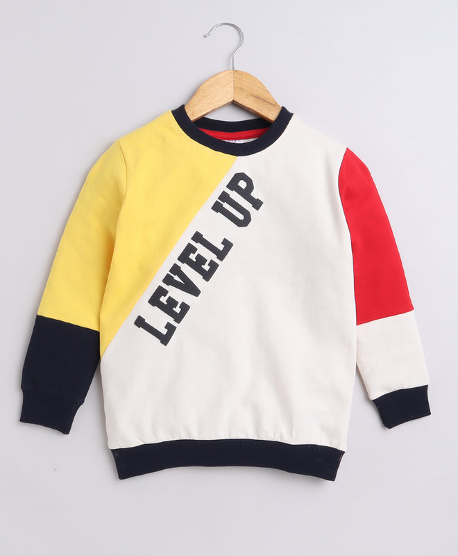 Boys French Terry Text Sweatshirt - Multi