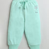 Girls 100% Cotton Bunny Sweatshirt & Jogger Set - Mint Green