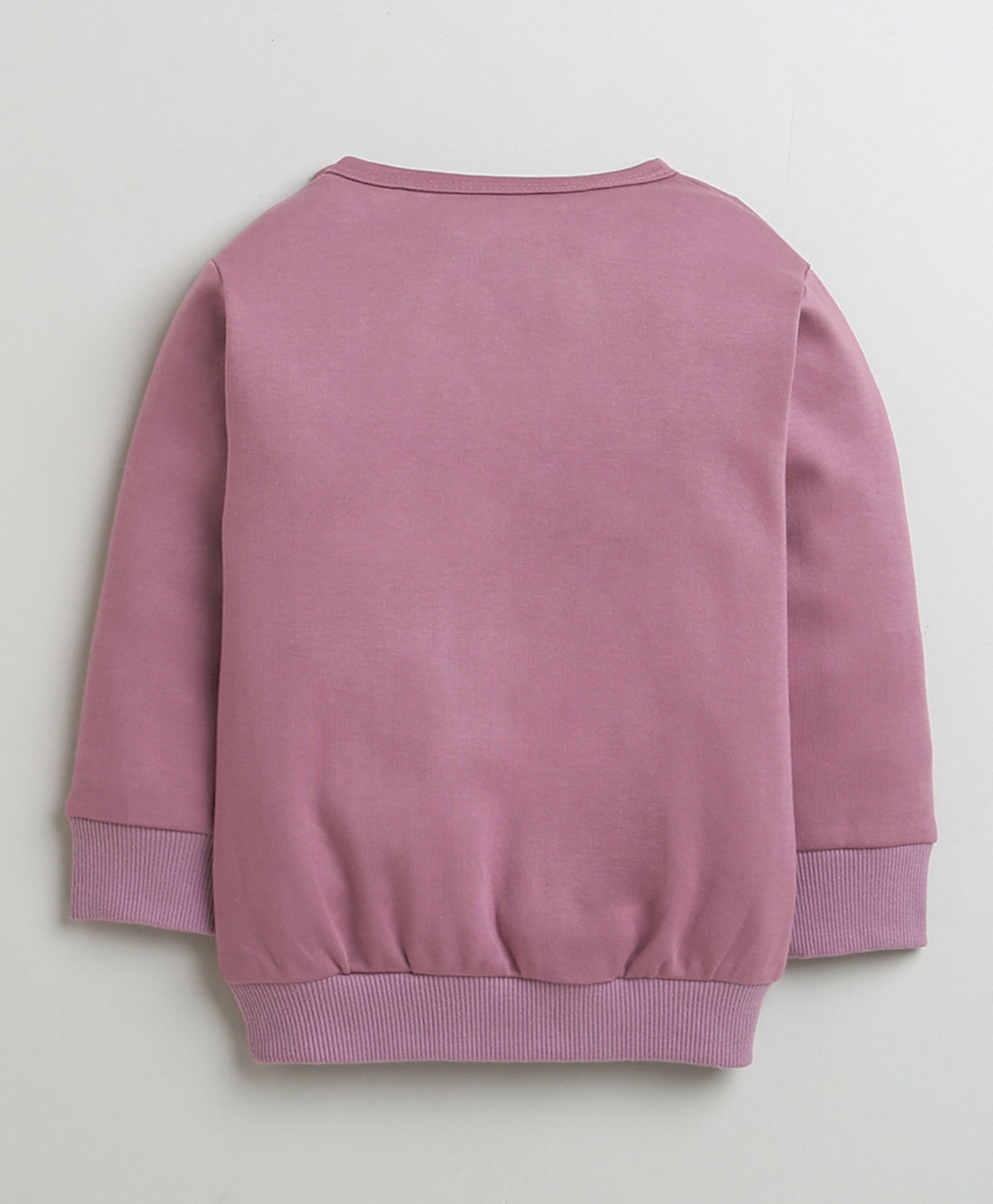 Girls 100% Cotton Space & Bunny Sweatshirt & Jogger Set - Mauve