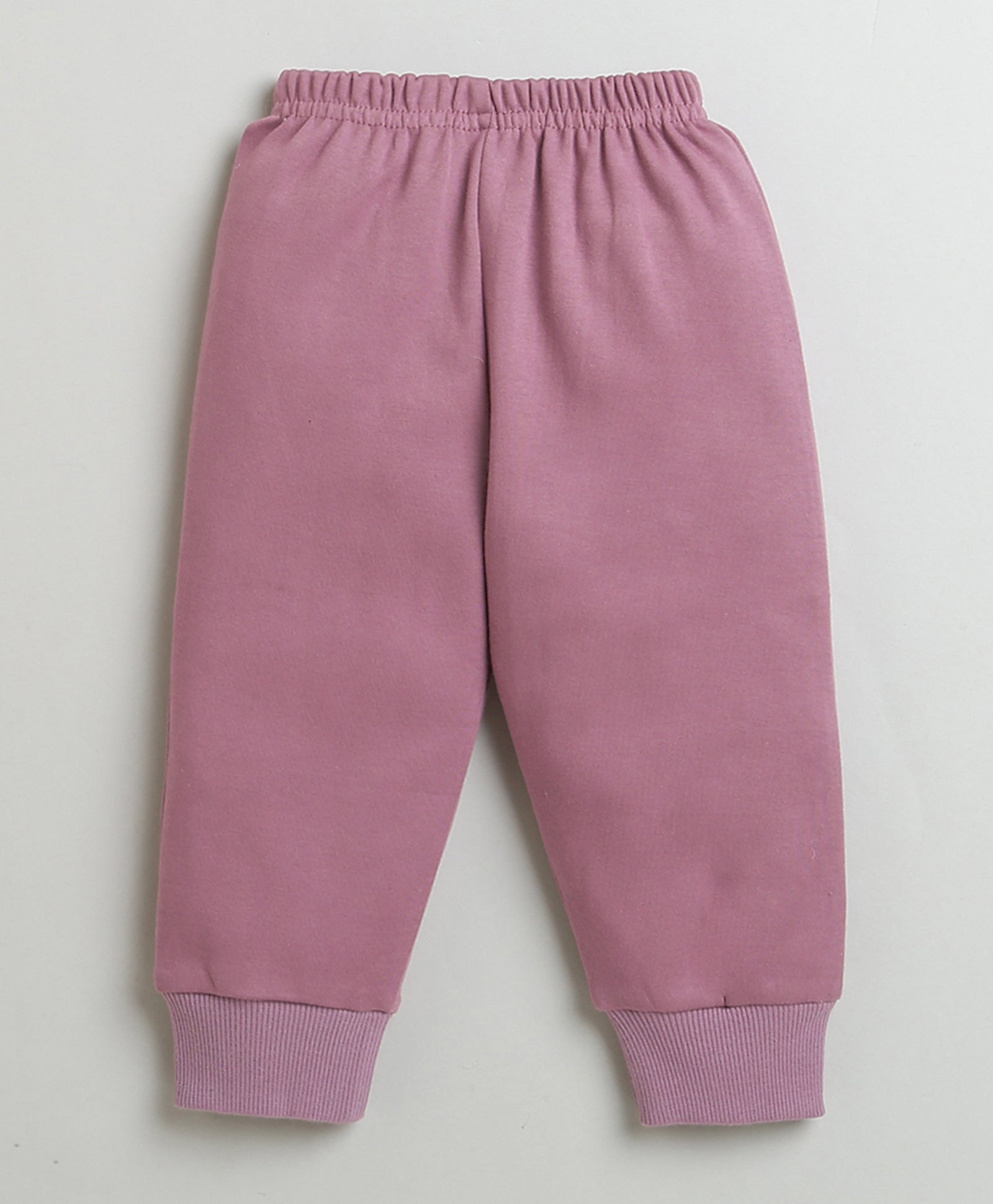 Girls 100% Cotton Space & Bunny Sweatshirt & Jogger Set - Mauve