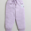 Girls 100% Cotton Cuppy Cake Sweatshirt & Jogger Set - Lavender