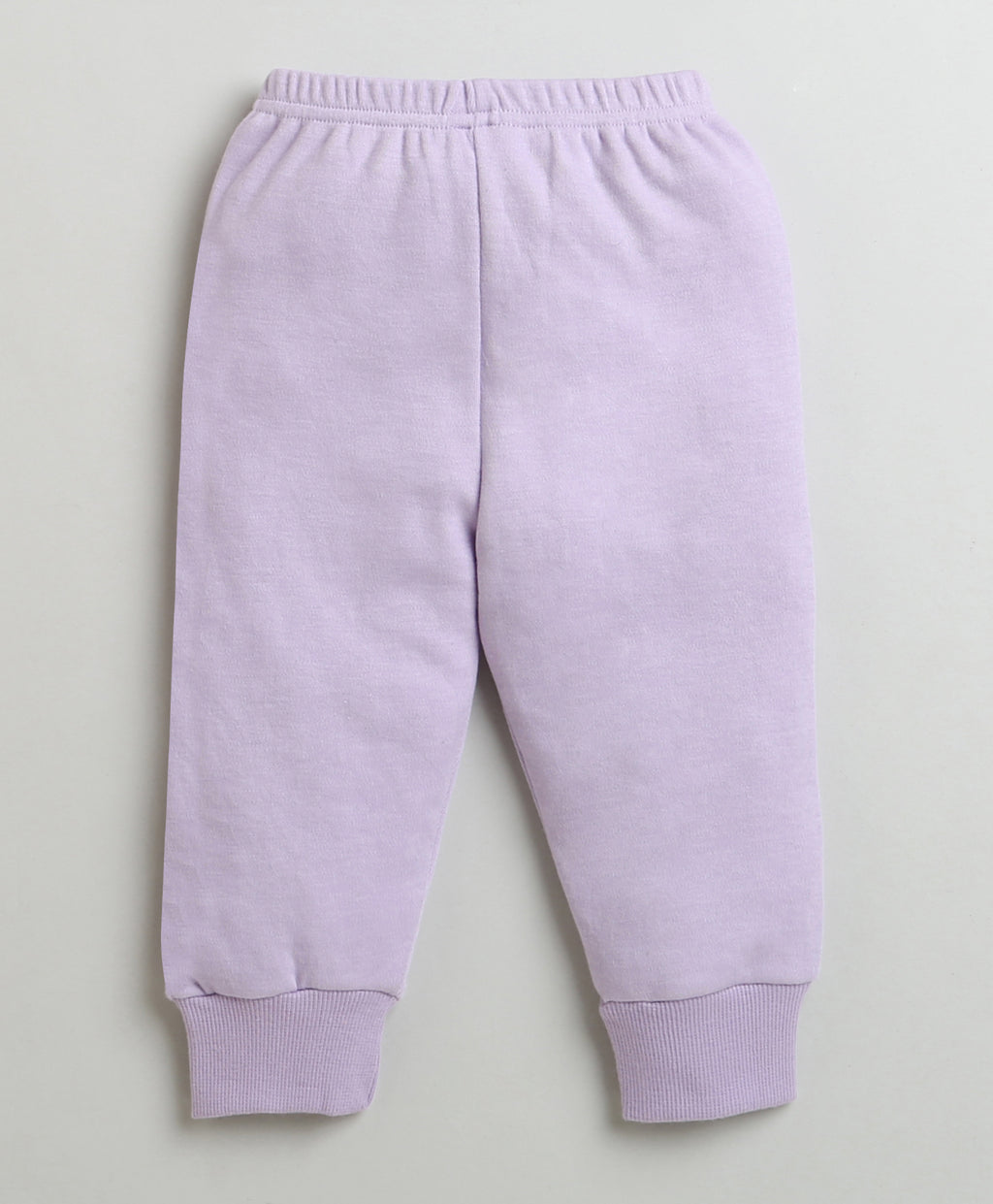 Bumzee Lavender Graphic Print Sweatshirt & Jogger Set, Full Sleeves, 100% Cotton