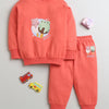 Girls 100% Cotton Popsicles Sweatshirt & Jogger Set - Coral