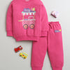 Girls 100% Cotton Cotton Candy Sweatshirt & Jogger Set - Pink