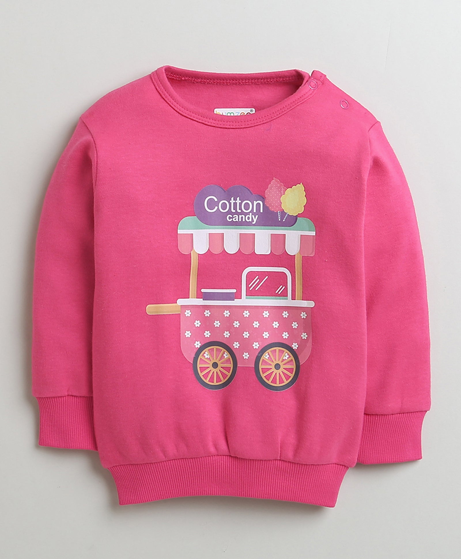 Girls 100% Cotton Cotton Candy Sweatshirt & Jogger Set - Pink