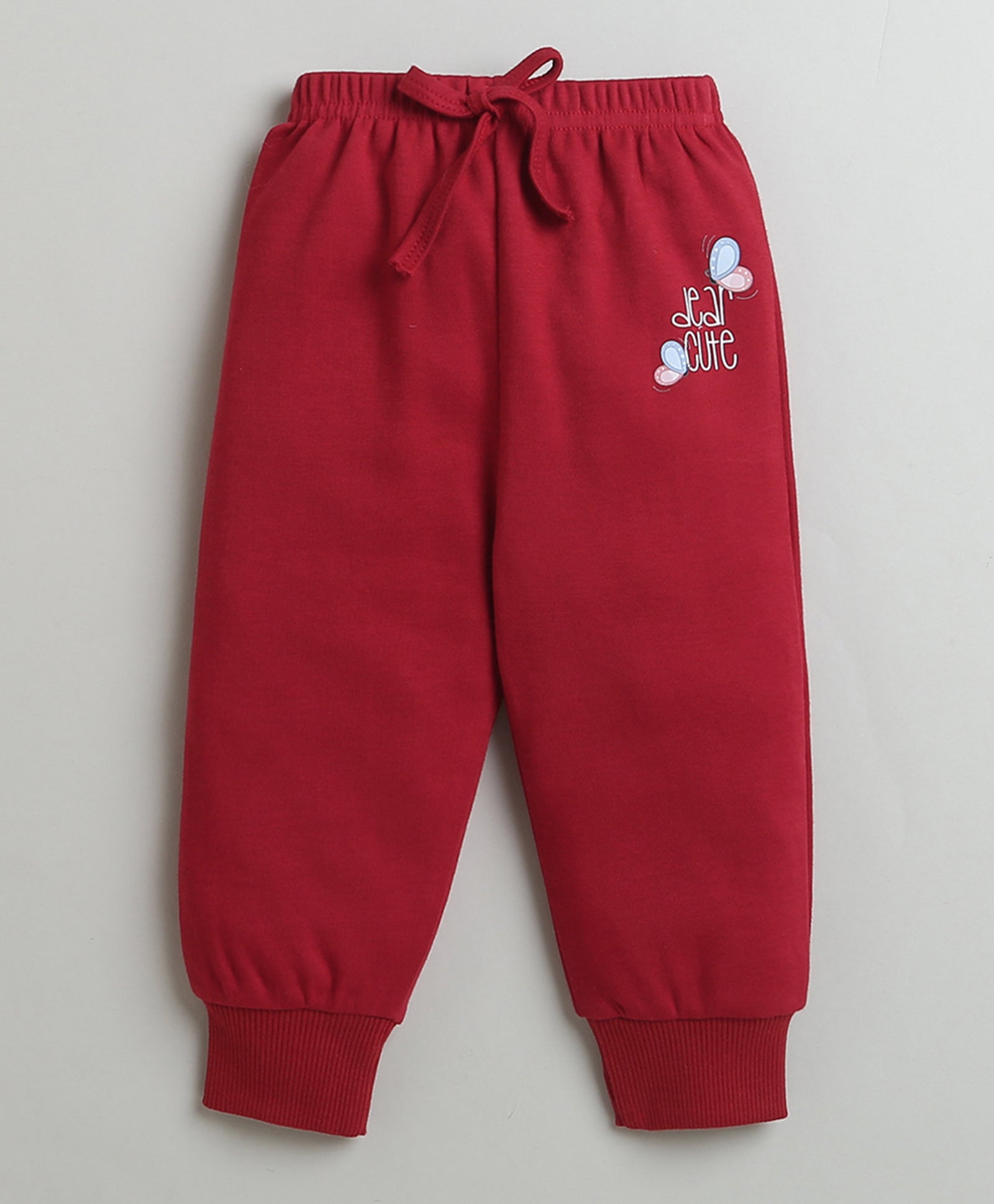 Girls 100% Cotton Panda Sweatshirt & Jogger Set - Maroon