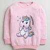 Girls 100% Cotton Unicorn Sweatshirt & Jogger Set - Light Pink