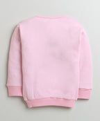 Bumzee Light Pink Animal Print Sweatshirt & Jogger Set, Full Sleeves, 100% Cotton