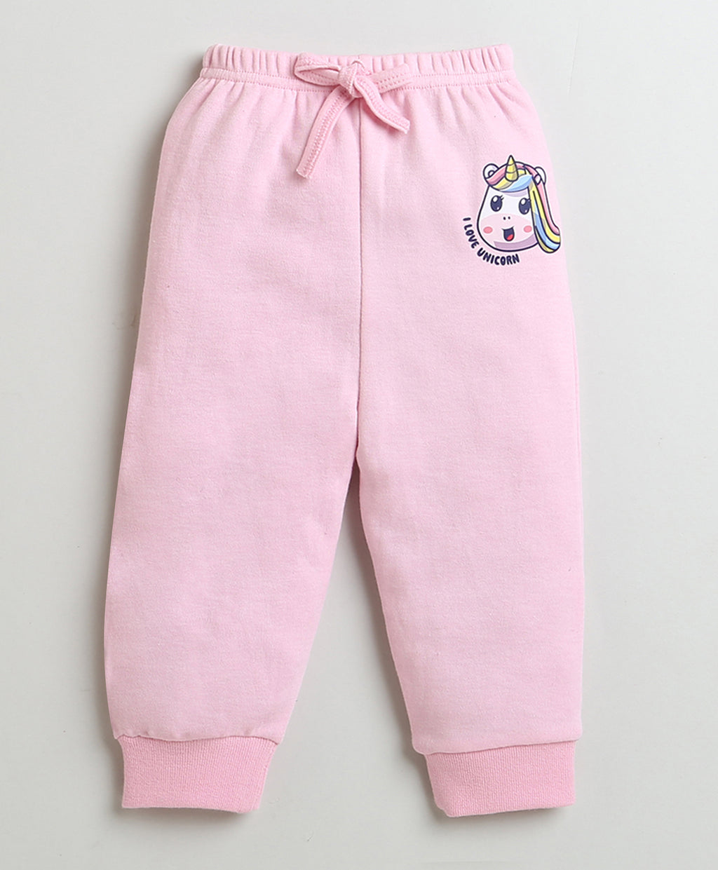 Bumzee Light Pink Animal Print Sweatshirt & Jogger Set, Full Sleeves, 100% Cotton