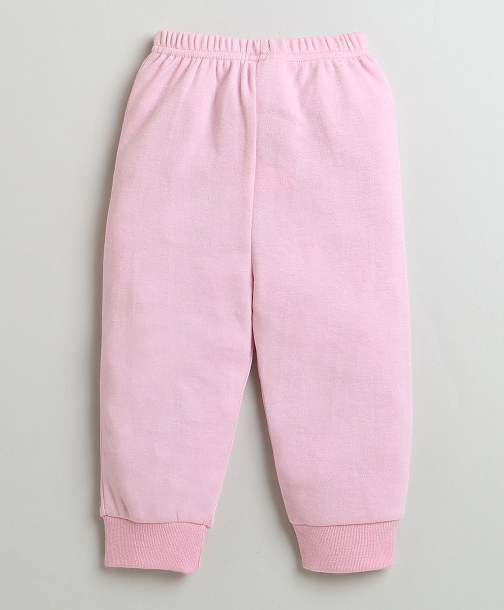 Bumzee Light Pink Animal Print Sweatshirt & Jogger Set, Full Sleeves, 100% Cotton
