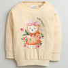 Girls 100% Cotton Teddy Bear Sweatshirt & Jogger Set - Peach