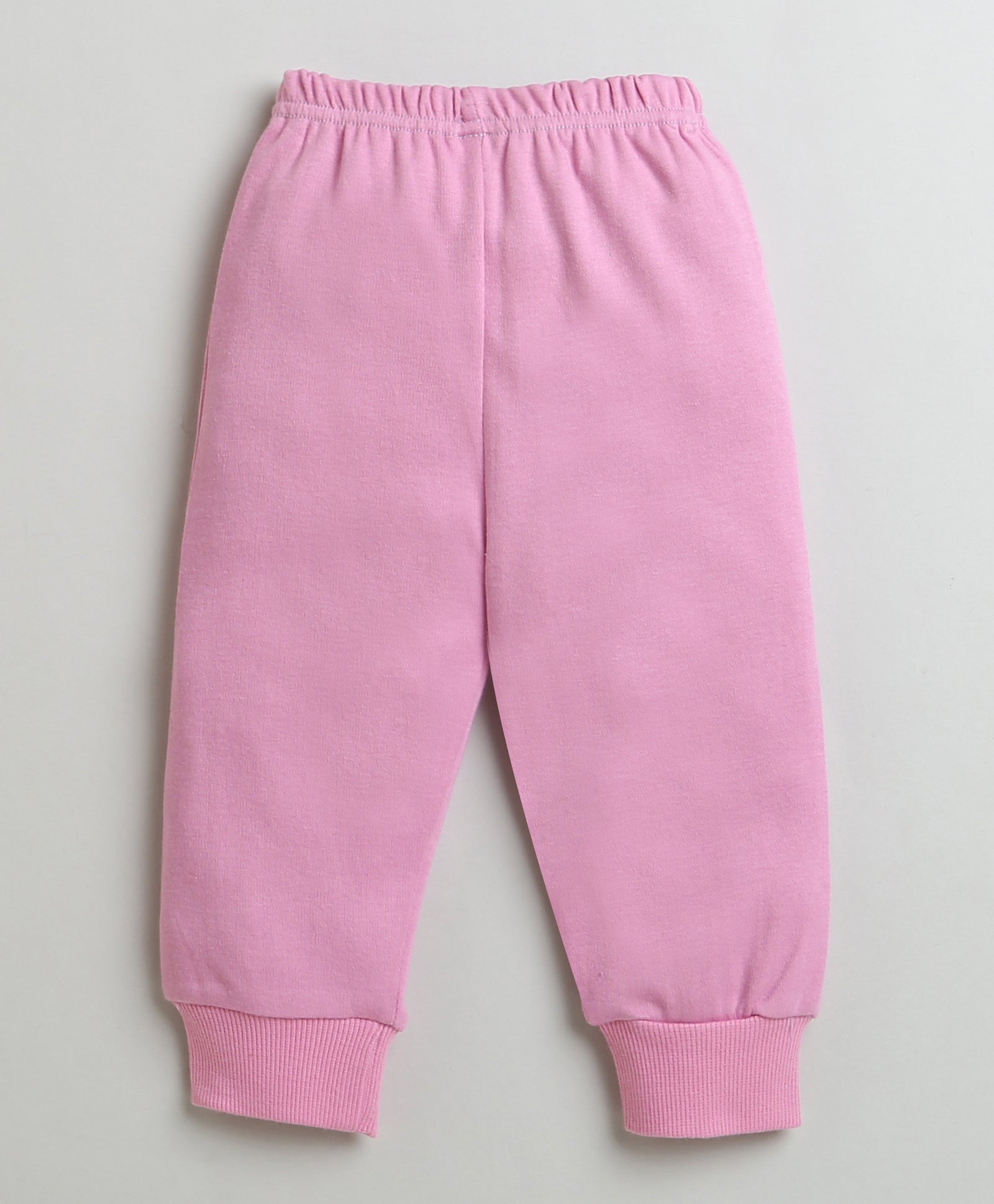 Girls 100% Cotton Bunny Sweatshirt & Jogger Set - Onion Pink
