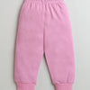 Girls 100% Cotton Bunny Sweatshirt & Jogger Set - Onion Pink