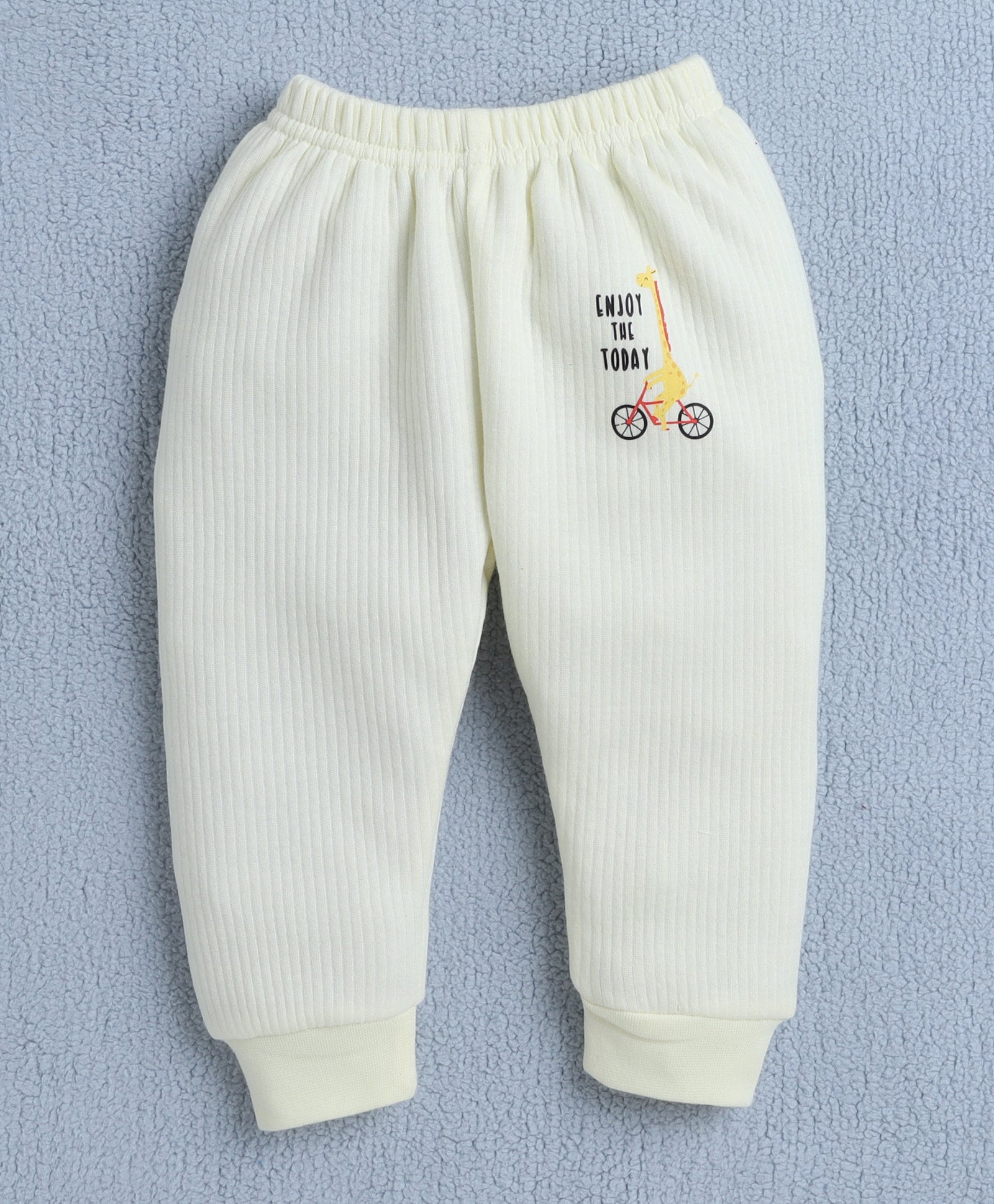 Boys Cotton Blend Solid Thermal Jabla & Jogger Set - Yellow
