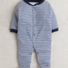 Boys 100% Cotton Vehicle Sleepsuit - Navy & White
