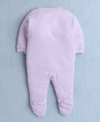 Bumzee Lavender & White Graphic Print Sleepsuit, Pack of 3, Full Sleeves (Style Peb10049)