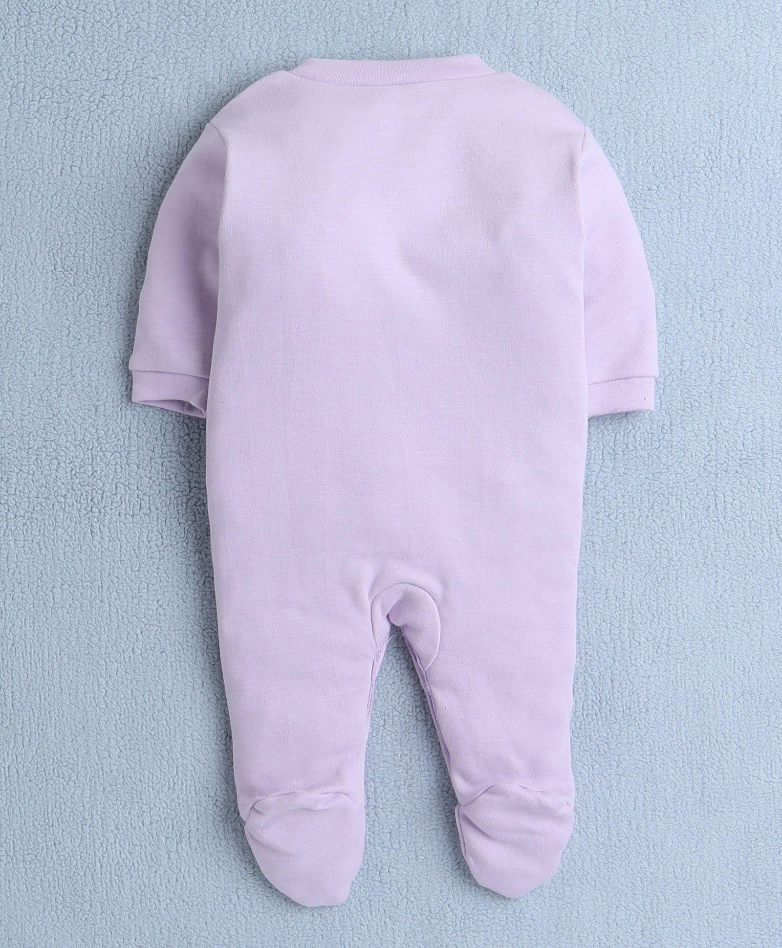 Girls 100% Cotton Rainbow & Bee Sleepsuit - Lavender & White