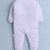 Girls 100% Cotton Rainbow & Bee Sleepsuit - Lavender & White