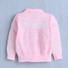 Girls Acrylic Blend Solid Sweater with Cap & Socks - Pink