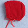 Boys Acrylic Blend Solid Sweater with Cap & Socks - Red