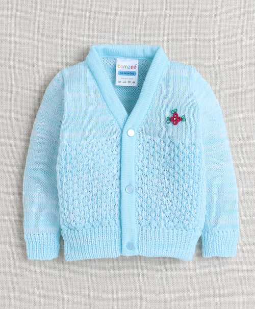 Aqua Baby Boys Full Sleeves Acrylic Blend Sweater With Cap & Socks