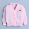 Girls Acrylic Blend Solid Sweater with Cap & Socks - Pink