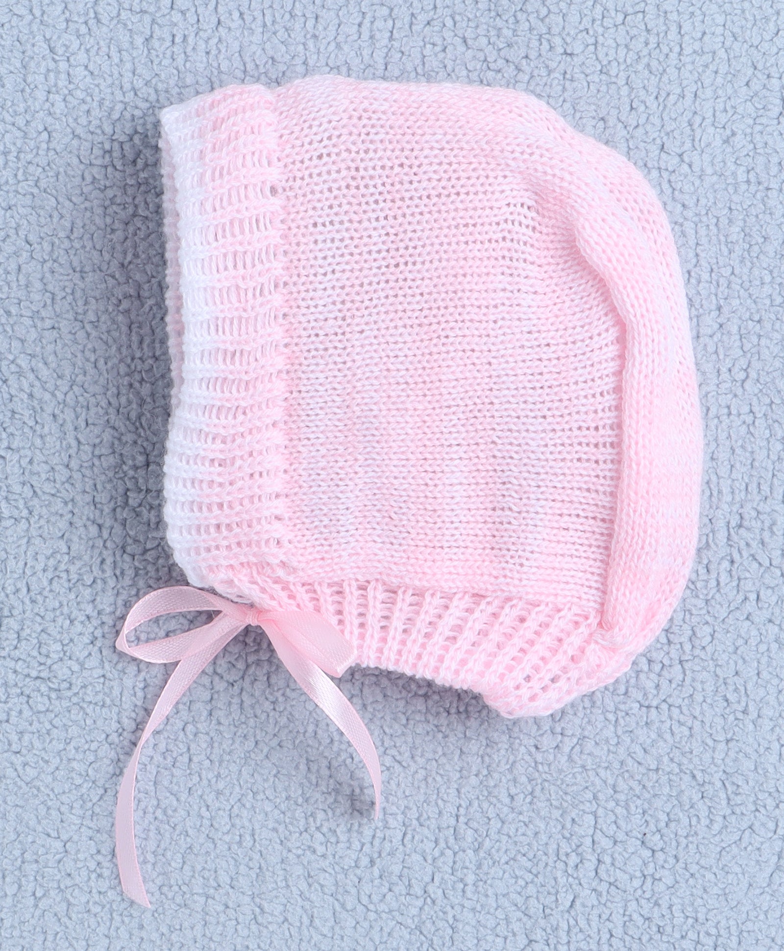 Girls Acrylic Blend Solid Sweater with Cap & Socks - Pink