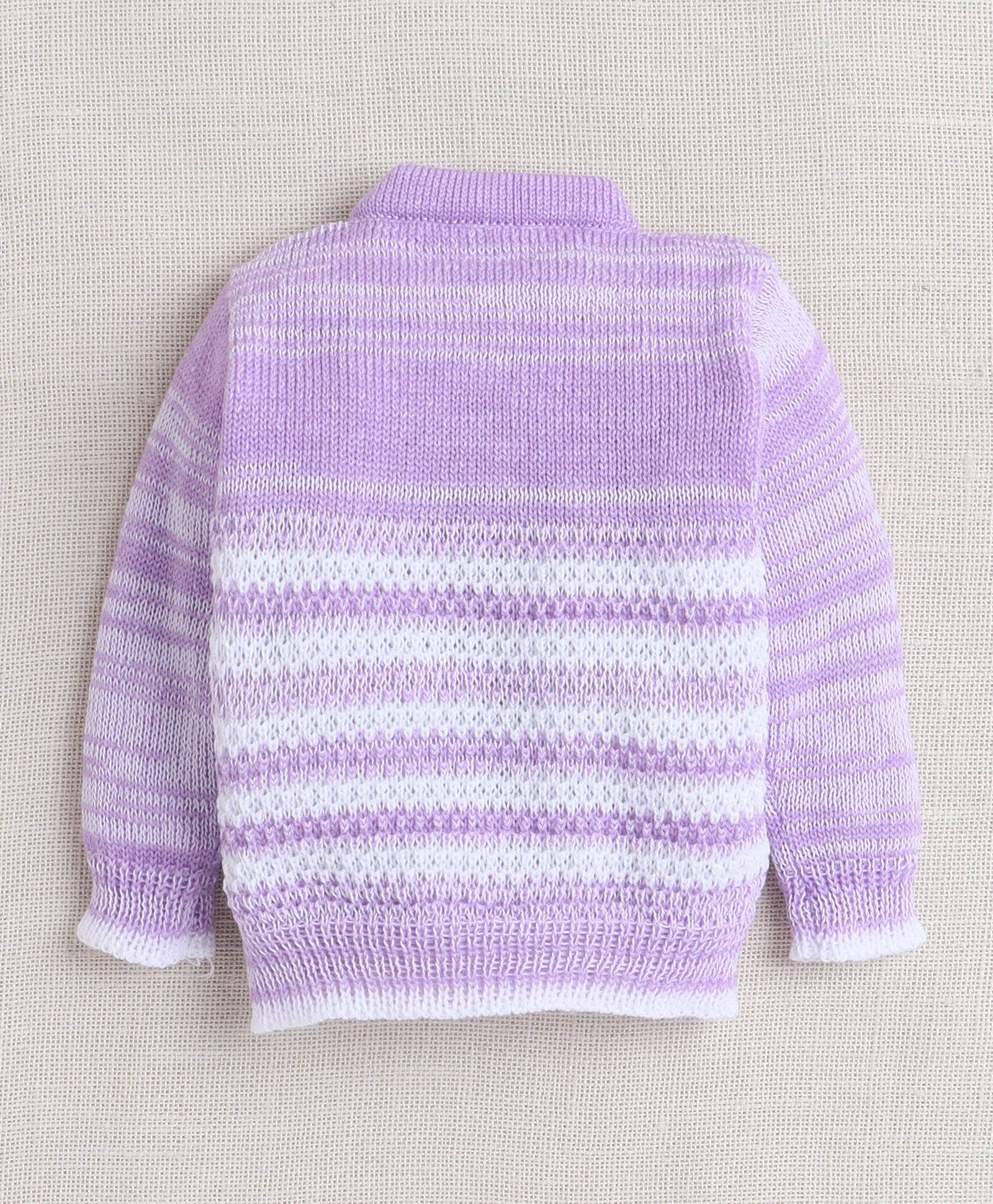 Girls Acrylic Blend Solid Sweater with Cap & Socks - Lavender