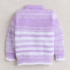 Girls Acrylic Blend Solid Sweater with Cap & Socks - Lavender
