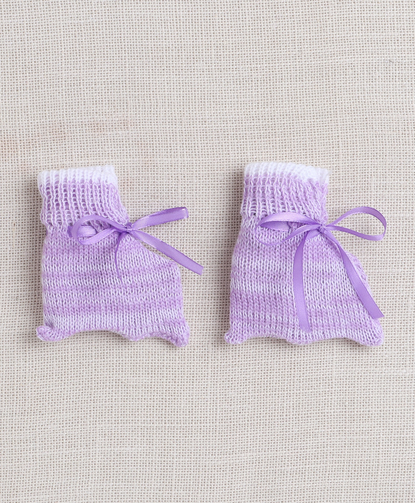 Girls Acrylic Blend Solid Sweater with Cap & Socks - Lavender