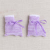 Girls Acrylic Blend Solid Sweater with Cap & Socks - Lavender