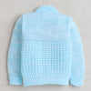 Boys Acrylic Blend Solid Sweater with Cap & Socks - Aqua
