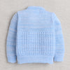 Boys Acrylic Blend Solid Sweater with Cap & Socks - Blue