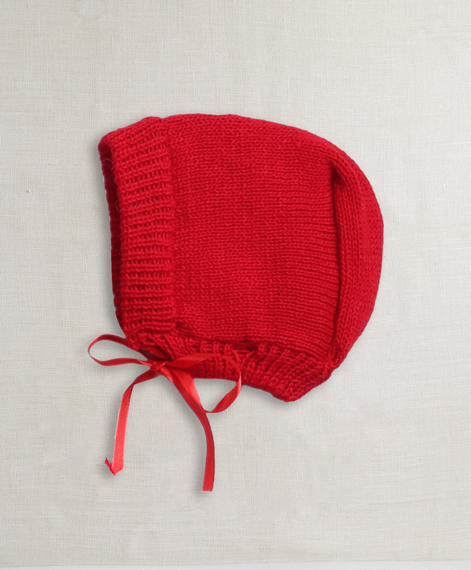 Boys Acrylic Blend Solid Sweater with Cap & Socks - Red