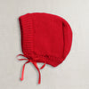 Boys Acrylic Blend Solid Sweater with Cap & Socks - Red