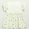 Cream Girls Cap Sleeves Cotton Knee Length Frock