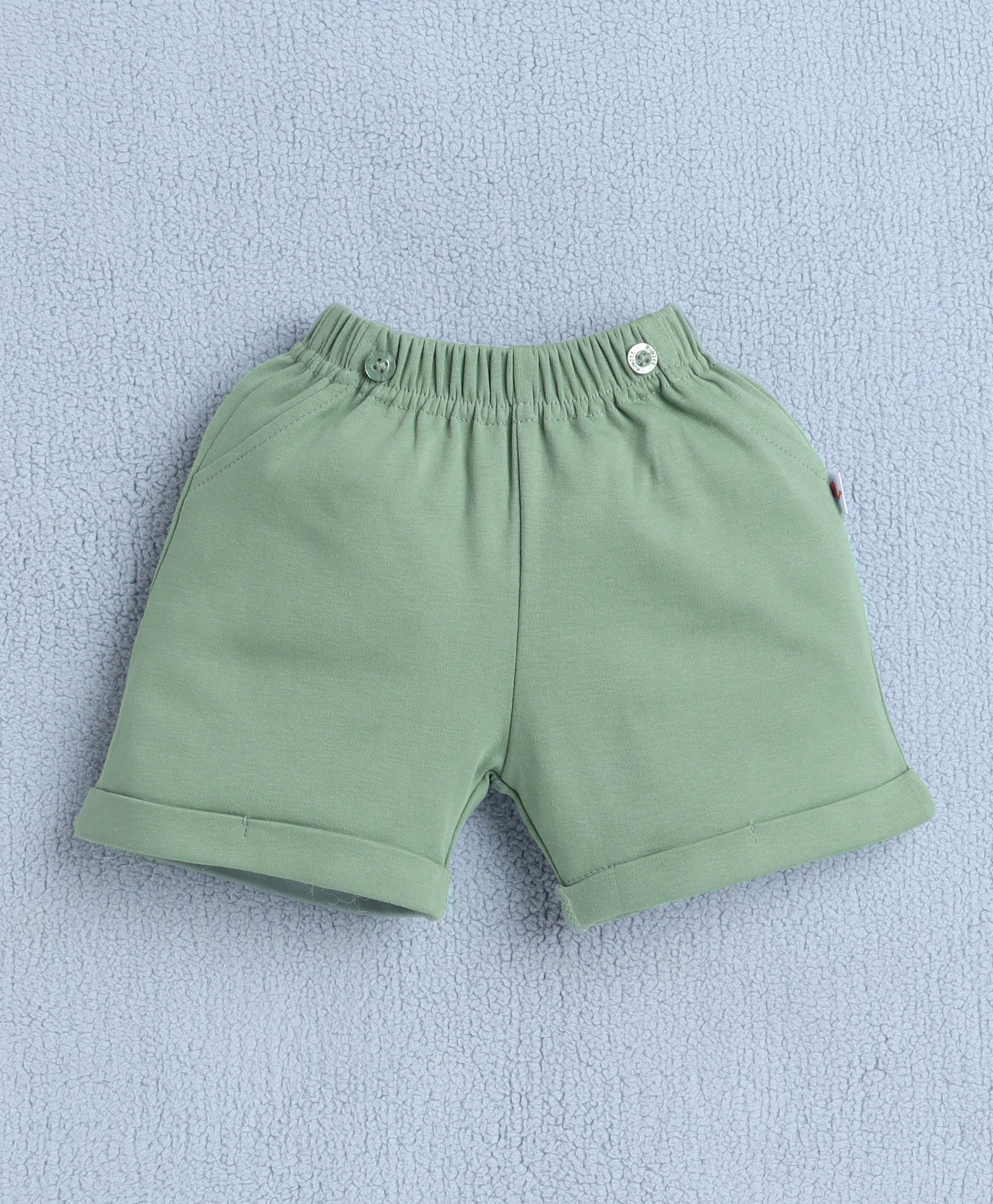 Boys 100% Cotton Palm Tree Bodysuit & Short Set - White & Green